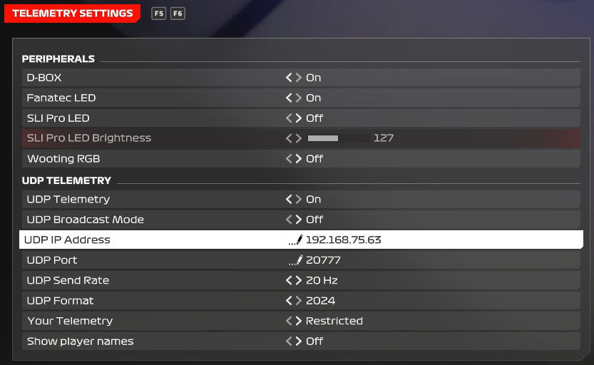 Configure UDP output